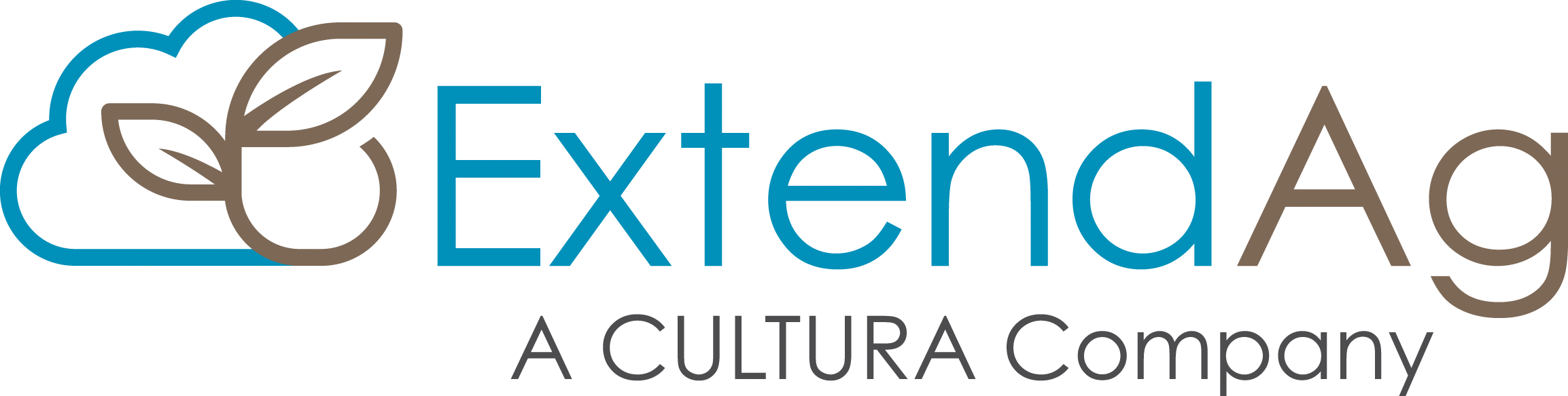 Logo of ExtendAg, a Cultura company, featuring stylized cloud and leaf graphics.