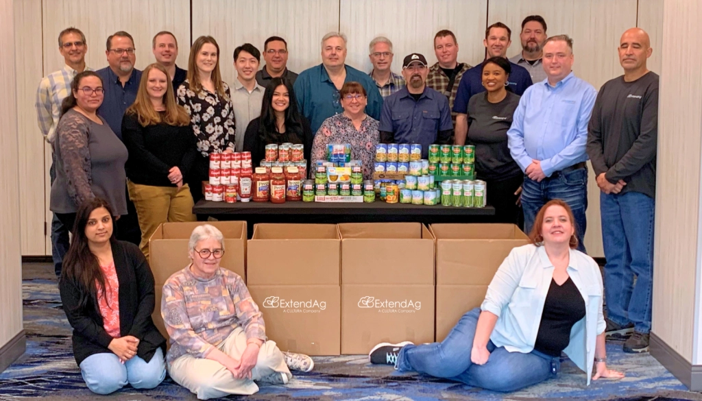Lodi food drive donation team photo
